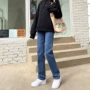 修身弹力拖地春秋款牛仔裤