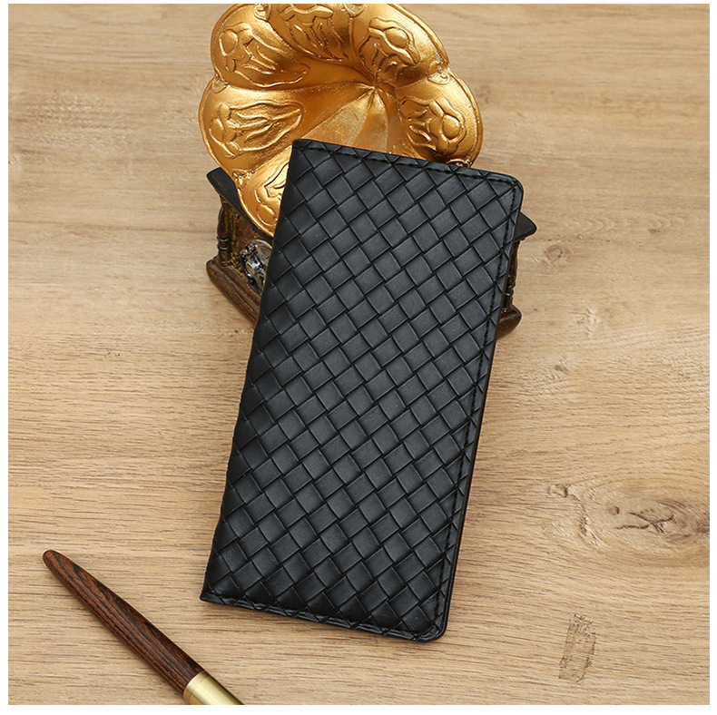 Men's Solid Color Pu Leather Open Long Wallets display picture 13