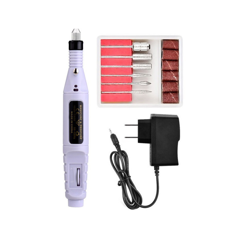Máquina de pulido de uñas portátil USB tipo pluma herramienta de uñas eléctrica removedor de esmalte de uñas removedor de piel muerta transfronteriza