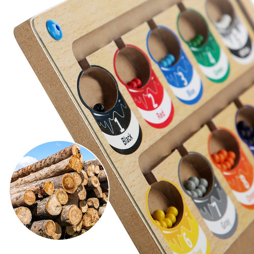 Number maze toy rolling ball concentration training magnetic pen ball color classification young children thinking puzzle