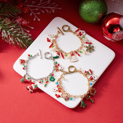 欧米風クロスボーダー サンタクロース トナカイ フェスティバル エレメント ブレスレット かわいい おしゃれ クリスマス ブレスレット