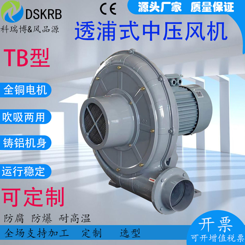 出口日本TB100-2中压风机1.5KW透浦式中压风机1.5KW中压风机现货