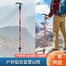 厂家供应户外运动装备柄四节登山杖 避震伸缩徒步仗铝合金爬山杖
