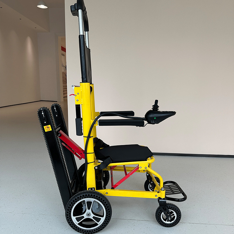 silla de ruedas eléctrica de escalada de escaleras tipo rastreo escaleras eléctricas tripuladas para personas mayores discapacitadas