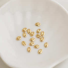 14K包金保色双孔猪鼻扣隔片 椭圆手链项链定位连接卡扣 diy配饰品