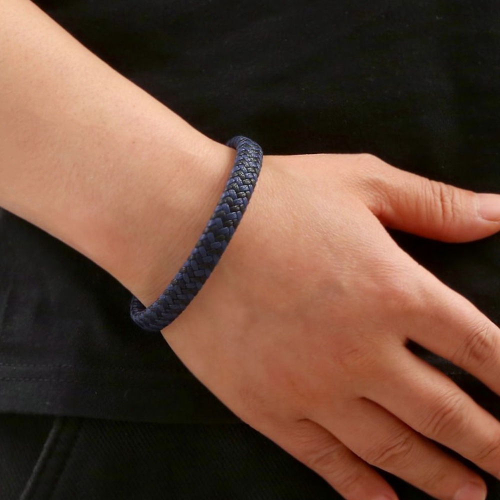 14g Weight Water Plating Gold Plating Process Bracelets Classification Alloy, Leather Rope Chain Material Simple Style Color Block Alloy Patchwork Water Plating Men's Bracelets Men Cord & Leather Bracelets