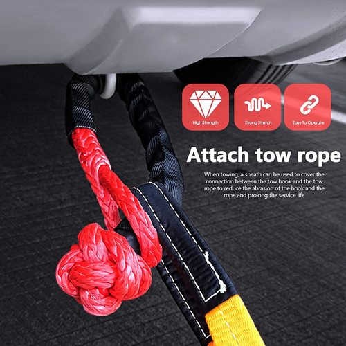 17 tons of knot rope, soft unloading buckle, single package, double package, winch rope, trailer rope, trailer hook off-road Amazon 