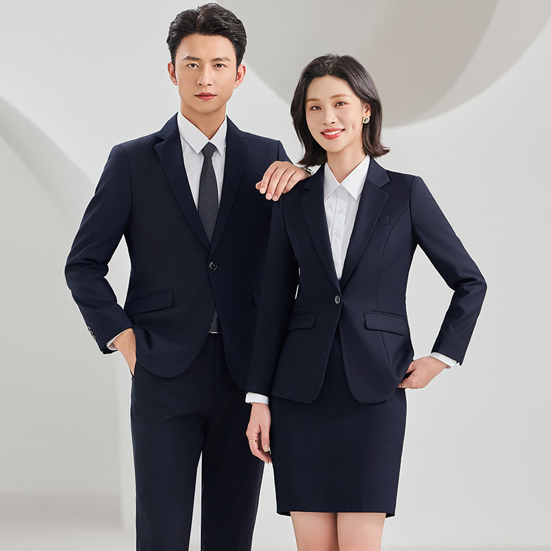 Autumn and Winter Thick Serge Men's and Women's Classy Elegant Work Clothes Business President Lawyer Casual Professional Wear Suit
