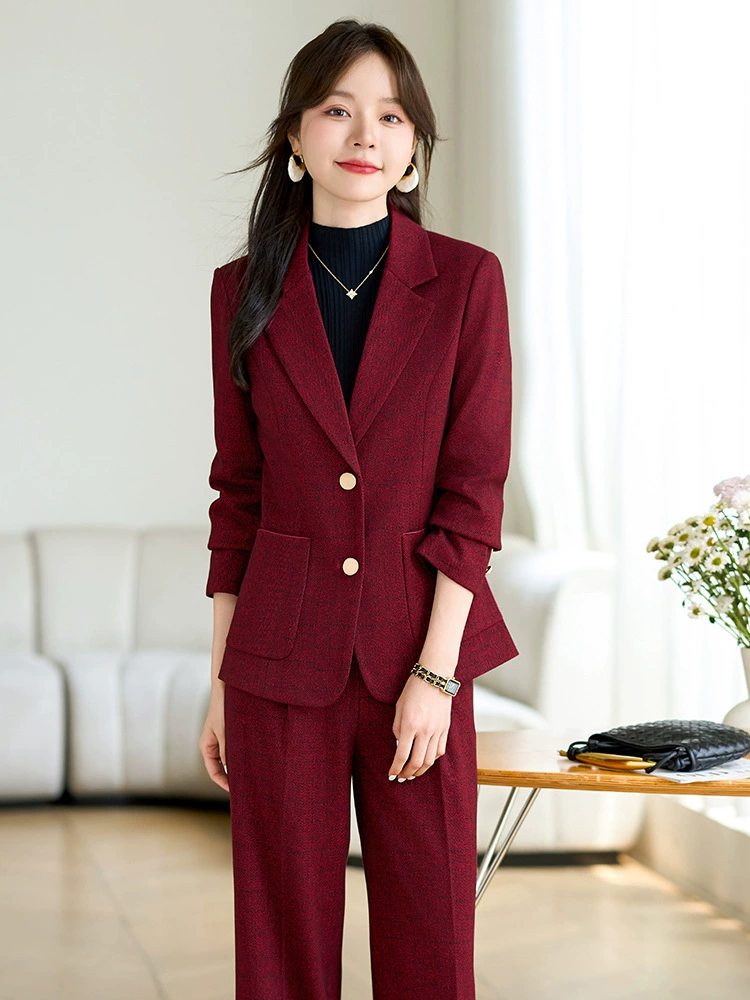 Woolen demi-season classic suit jacket, set for leisure, high-end