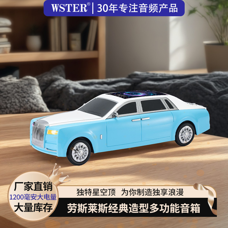 Productos explosivos transfronterizos WSTER retro modelo de automóvil fantasma altavoz Bluetooth hogar comercio exterior LED multifunción inalámbrica alta calidad de sonido