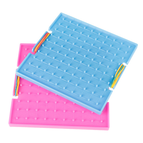 Student nail board 16cm front and back double-sided nail board nail face clock face primary school mathematics teaching aids geometric figure nail board