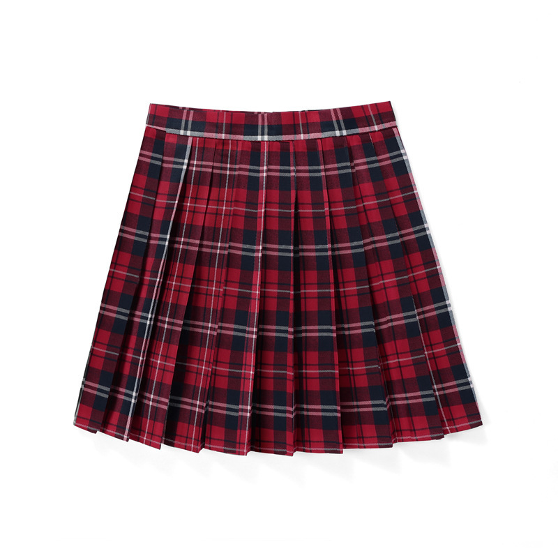 48CM现货内衬安全裤制服格子学院日系百褶班服校服学生短半身女裙|undefined