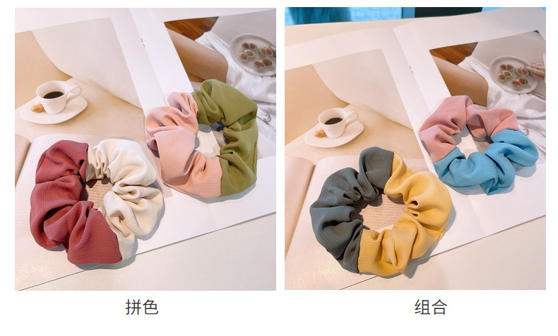 Koreanische Einfache Farblich Passende Macaron-haargummis display picture 20