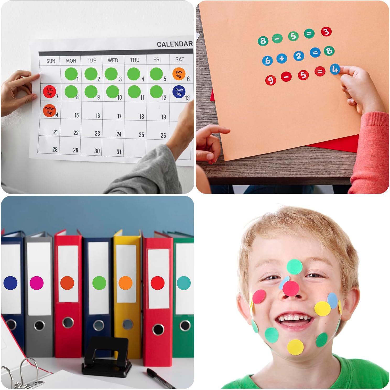 (2개) 국경을 넘나드는 인기 컬러 원형 스티커 빈 손으로 쓴 분류 라벨 스티커 벽 카드 장식 도트 장식 스티커