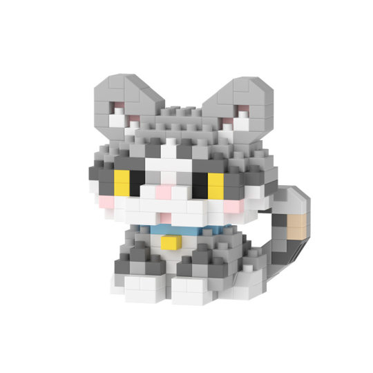 Macensm Compatible with Lego Cute Puppy Kitten Series Assembled Micro Particle Building Blocks Toy Gift