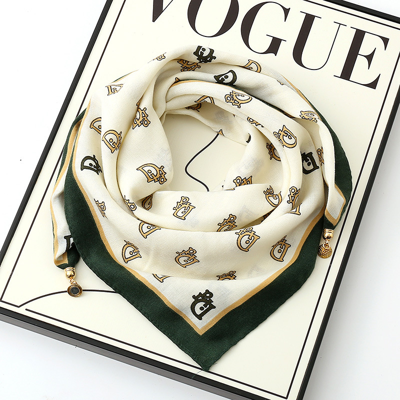 D 문자 녹색과 흰색