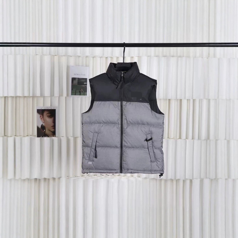 Cross-Border Tnf 1996 down Vest American Version 00 Fill Power Embroidered Winter Warm Stand Collar Vest Goose down Loose Fit Cross-Border Tnf 1996 down Vest American Version 00 Fill Power Embroidered Winter Warm Stand Collar Vest Goose down Loose Fit