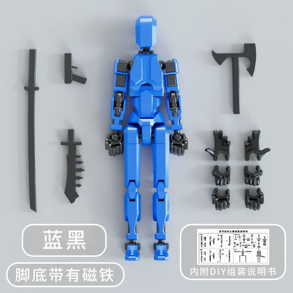 [Magnetic model] Blue and black (with 4 weapons+3 hand type)