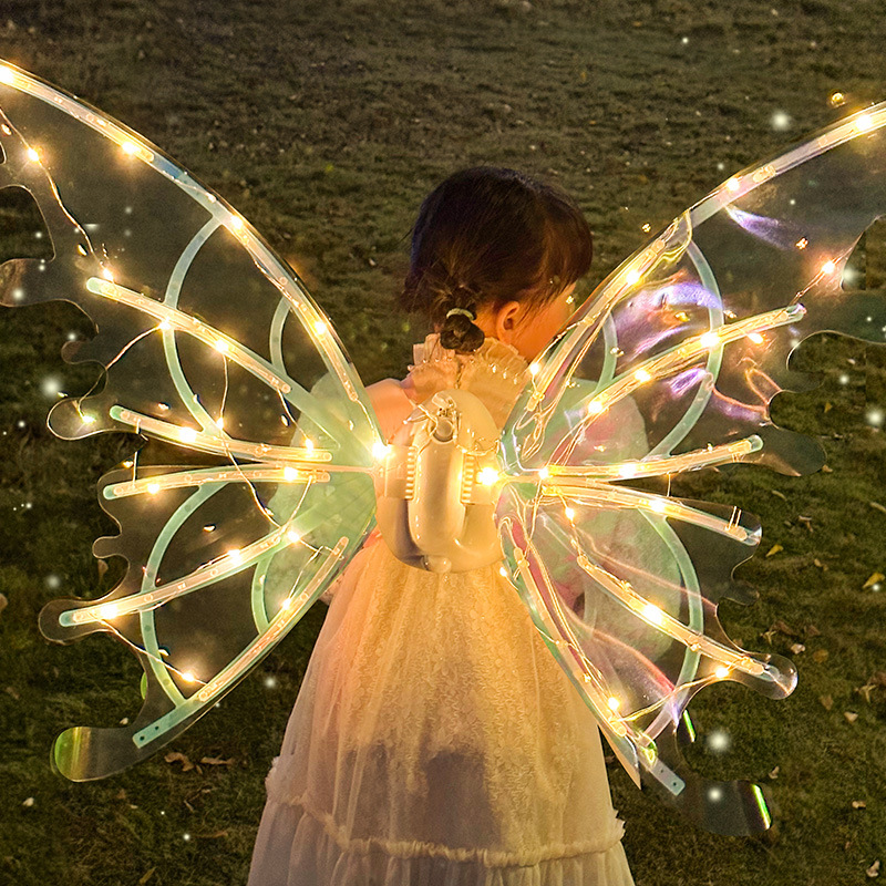 The moving electric butterfly wings wing wing -winged angel back…