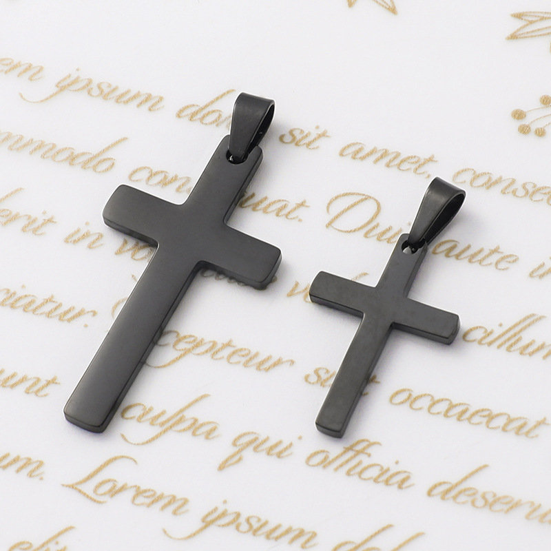 Cross Pattern 1 Piece 14*21mm 17*32mm 304 Stainless Steel Cross Pendant