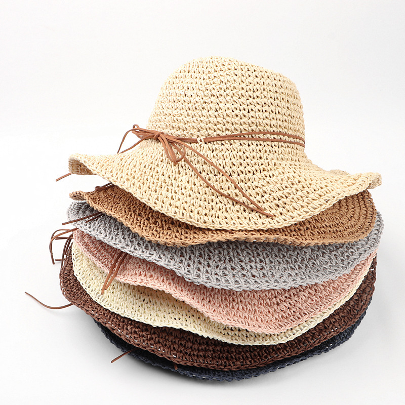 Cappello da sole in paglia donna cappello a secchiello crochet_voghion.com