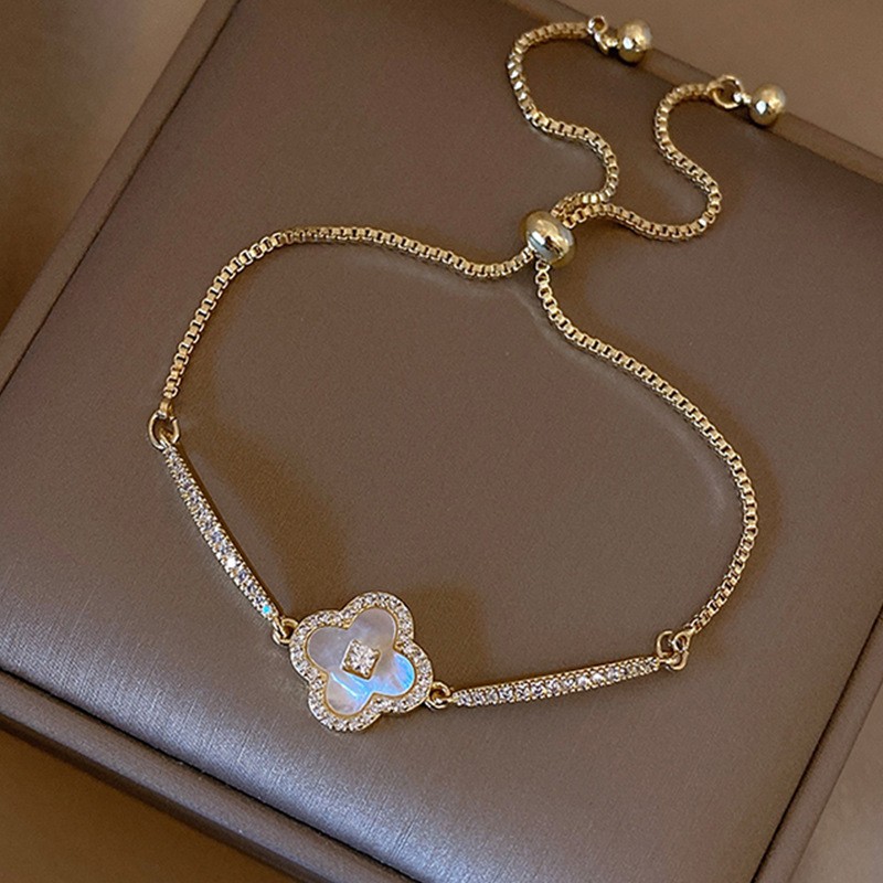 Pulsera de letras de ácido acético de circón Moda exquisita pulsera de viento frío ligero lujo temperamento de alta gama al por mayor