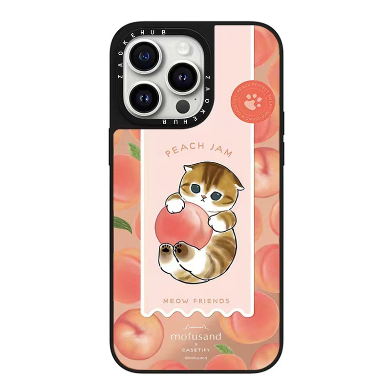 CASET马卡龙猫咪Mofusand猫福珊迪iPhone16ProMax苹果15手机壳14|undefined