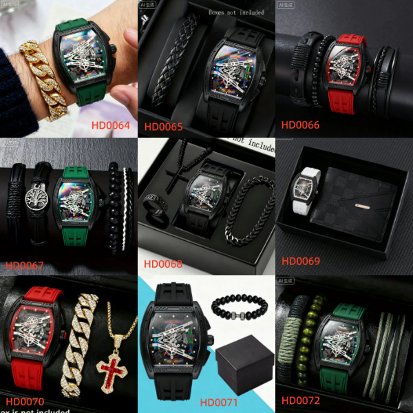 Trendy Best-Selling Roman Numeral Luxury Diamond-Studded Cuban Bracelet with Women's Watch Fashionable Hip-Hop Steel Watch