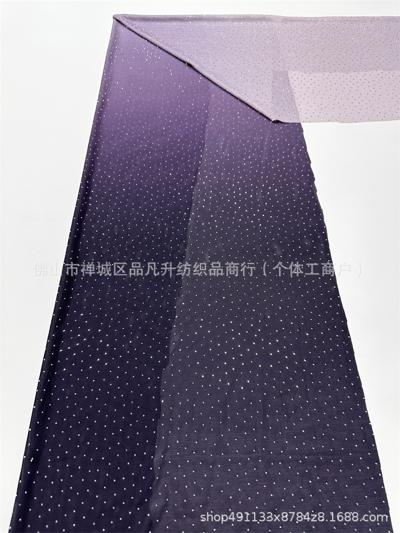 Vestido de cena de moda de fiesta de baile de camisa de vestido de tela gradiente caliente taladro de tela transpirable de alta elasticidad image 16