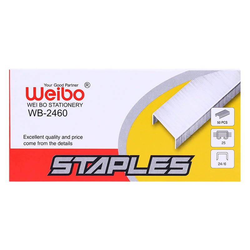 Weibo высокое качество штапель № 12 Стандартная модель офисного переплетного скрепки 24/6 степлер посвященный