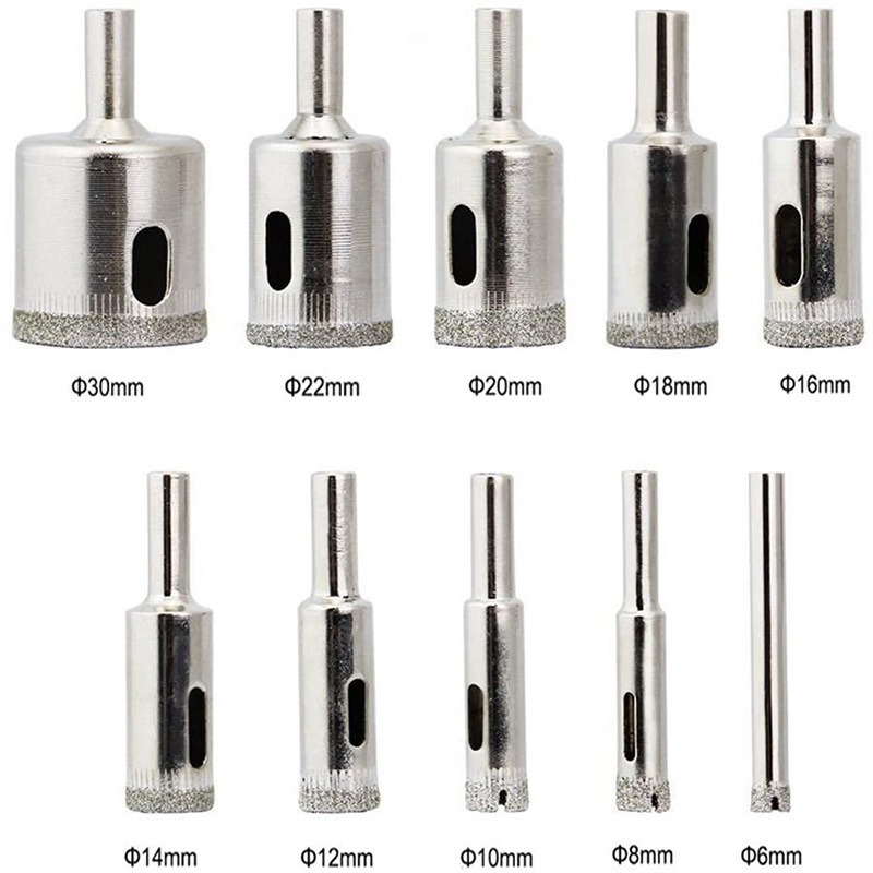 15件套金刚石孔锯钻头套装切割工具6-50mm瓷砖大理石玻璃开孔器|undefined