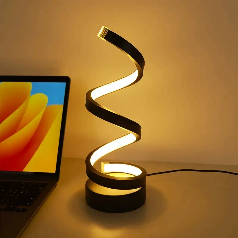 Спиральная настольная лампа L701 USB 5V, 5W LED, трехцветная настройка яркости, современная регулируемая