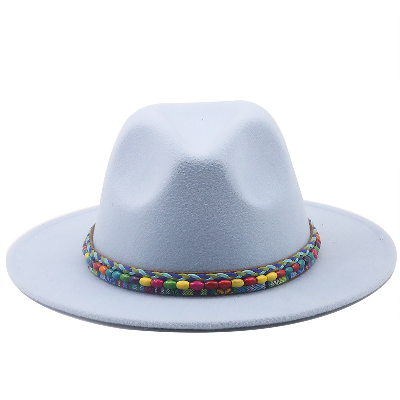 Retro Flat Big Brimmed Woolen Jazz Top Hat Wholesale Nihaojewelry display picture 29