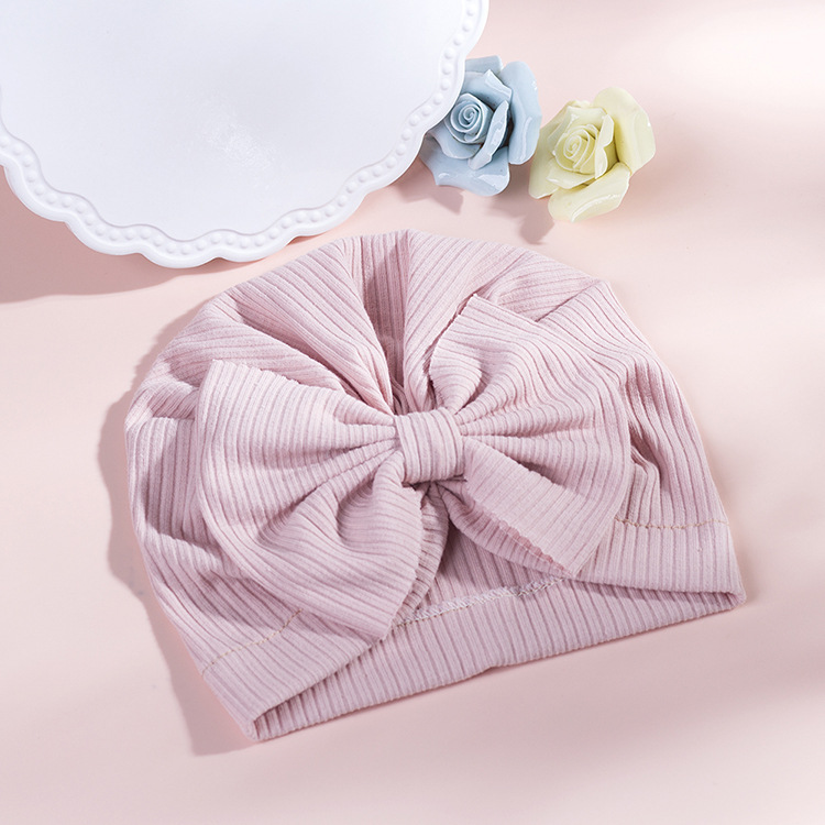 Children's Simple Cotton Bowknot Hat display picture 8