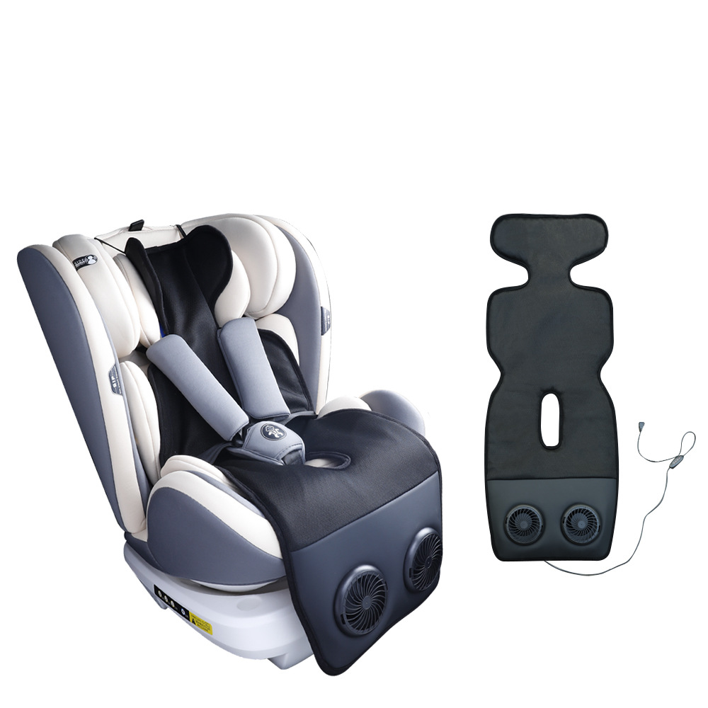 Universal Ventilated Cooling Pad Car Universal Child Stroller (Cool pad) - black-child-stroller-ventilated-cushion-5v-88531cm