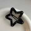 Polka dot five-point star [black]