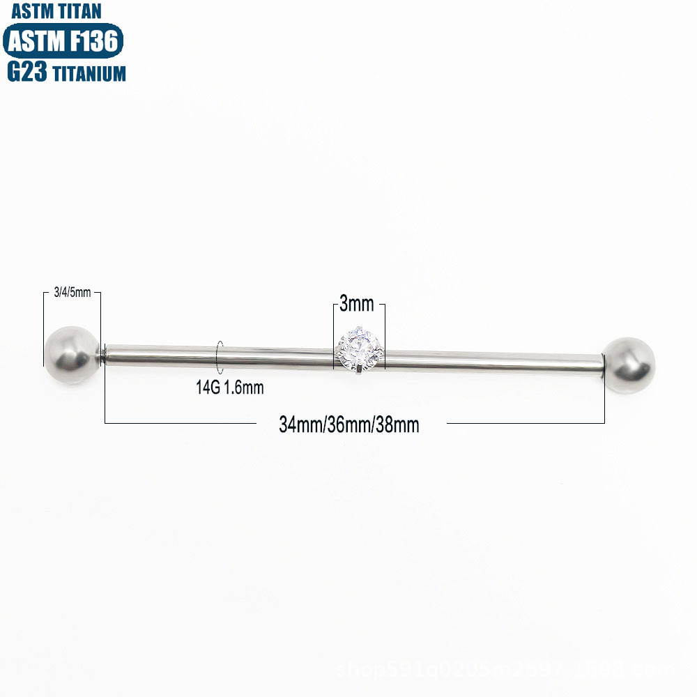 Pointed titanium steel lip stud product view