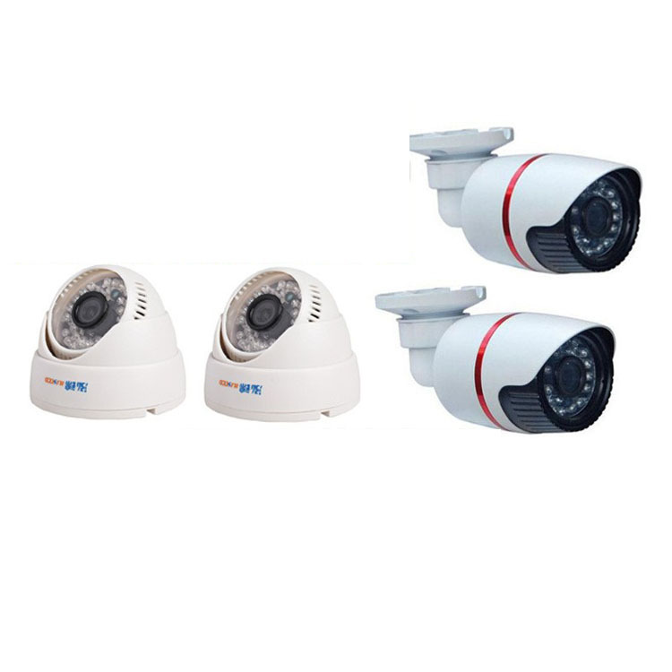 1.0 Sistema MP CCTV AHD Real Hybird DVR 4CH 720P AHD Kit de monitoreo