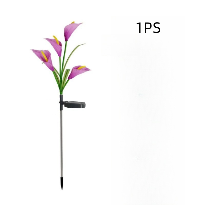 Solar simulación flor lámpara LED lirio flor lámpara de tierra girasol césped lámpara Rosa jardín Lámpara decorativa