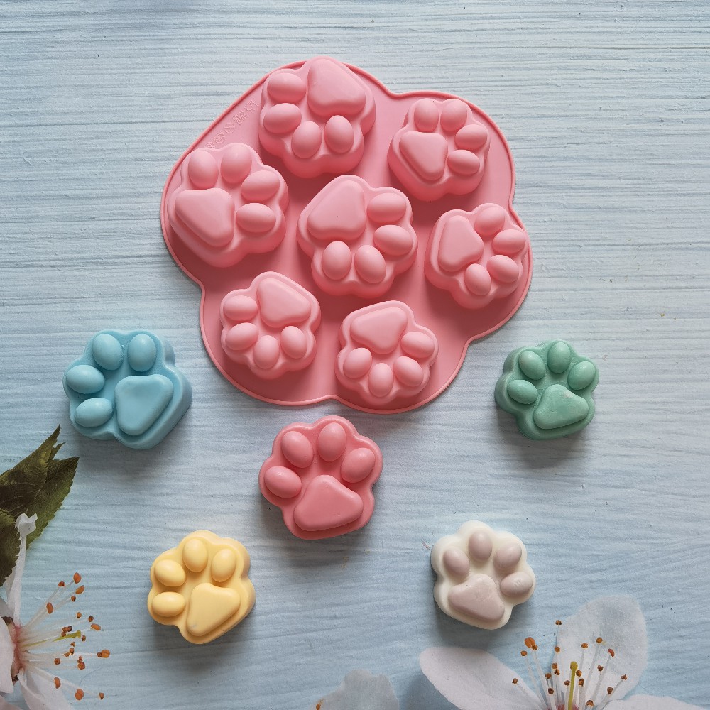 7 garras de gato 230 molde de silicona pastel helado pudín molde de postre jabón utensilios