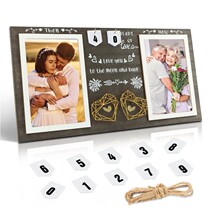 Then & Now 周年纪念相框,1-99 周年结婚礼物送情侣父母妻子丈夫