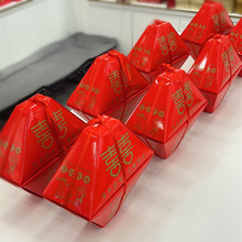 南通送女方礼包订婚结婚用品三角礼包风俗红纸包梯形包装手提