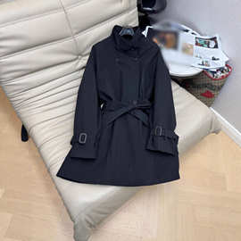 2025秋冬新款精致优雅气质时尚细腻柔软时髦百搭工装风拼接风衣
