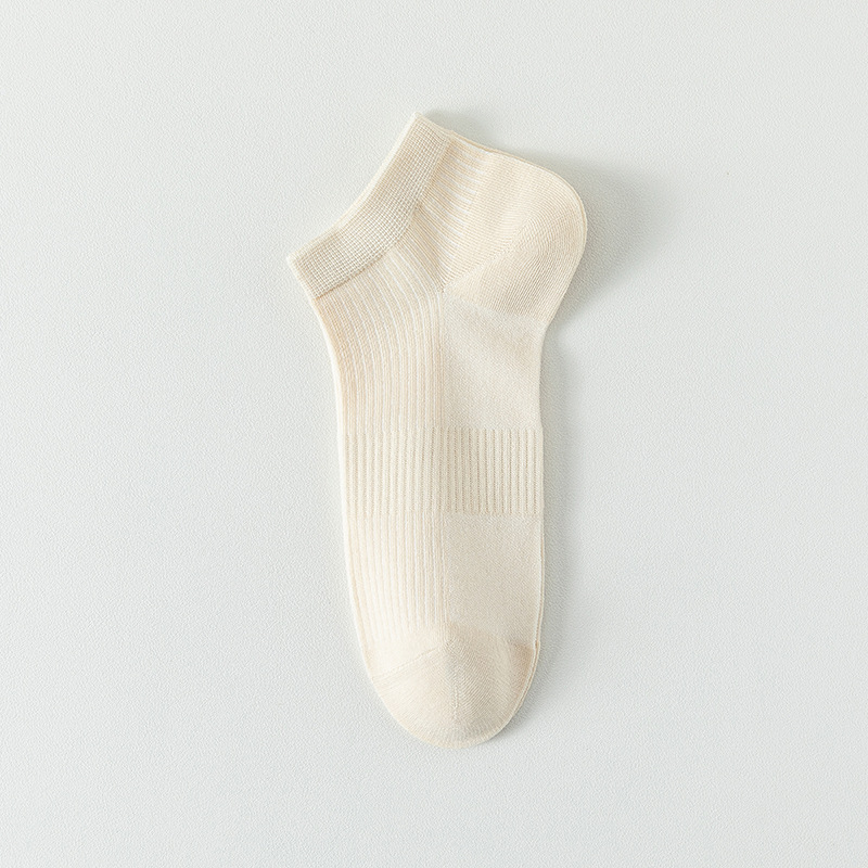 Medias de barco de malla de algodón sólido para mujeres primavera y verano sin costuras calcetines de cabeza para mujeres envases independientes calcetines al por mayor