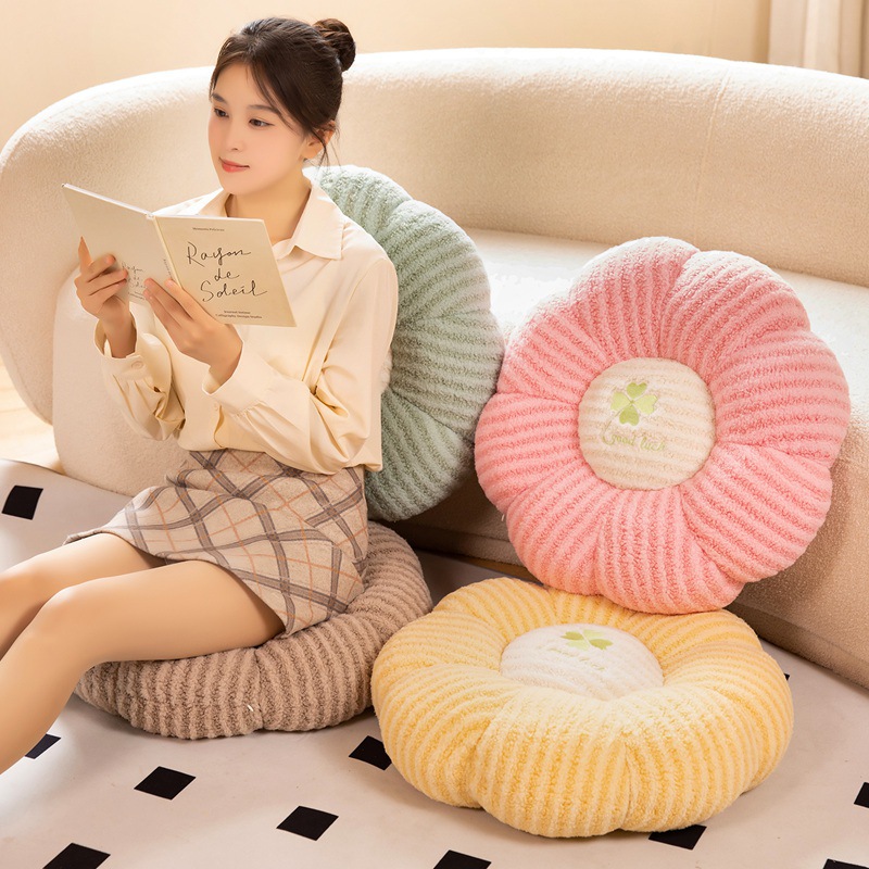 Cojín de futón de hierba de cuatro hojas pequeño fresco dulce tiendas caseras de piso casuales ventanas flotantes almohadilla tatami cálida regalo