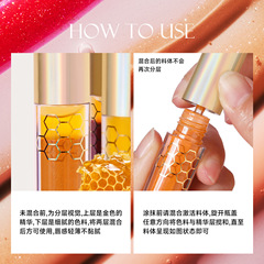 跨境新品 分層蜂蜜唇釉滋潤保濕細閃珠光唇彩蜜口紅亞馬遜TK