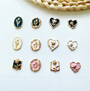 The new small incense wind tulip rose jewelry accessories hair clip, hole shoe, shoes, bags, grab clothing accessories