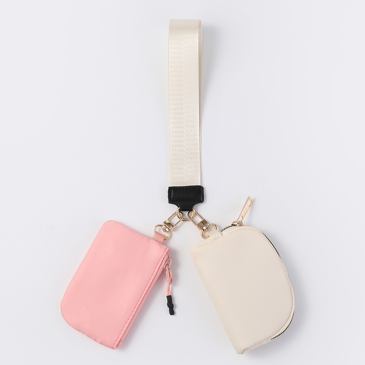 Bolso de muñeca transfronterizo LULU con el mismo estilo Mini bolso de color de moda portátil Estuche para llaves de almacenamiento impermeable de nailon