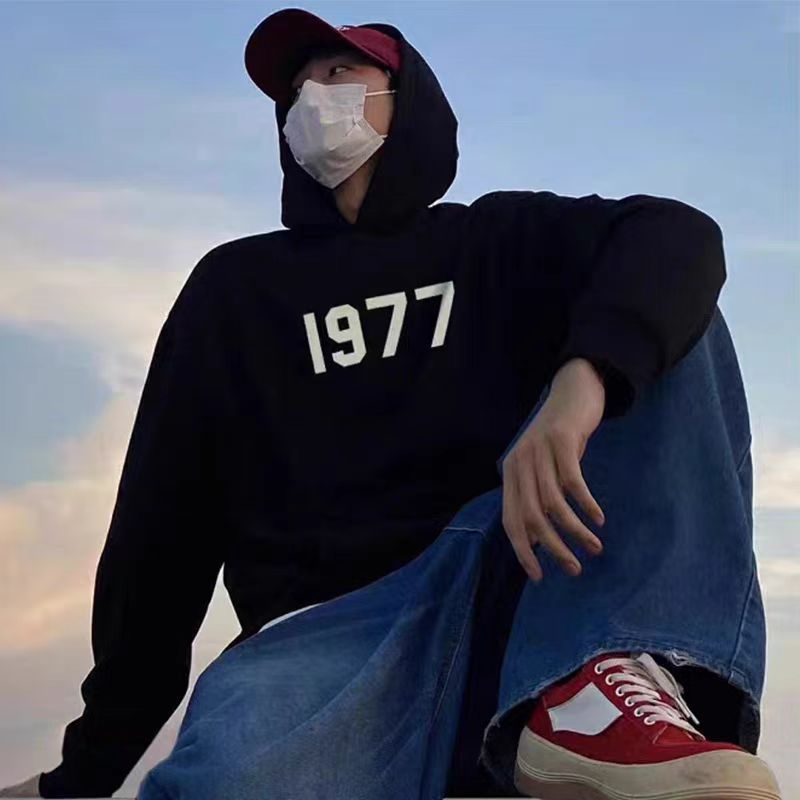 FOG复线ESSENTIALS 高街1977美式薄绒情侣连帽卫衣男女宽松帽跨境|undefined