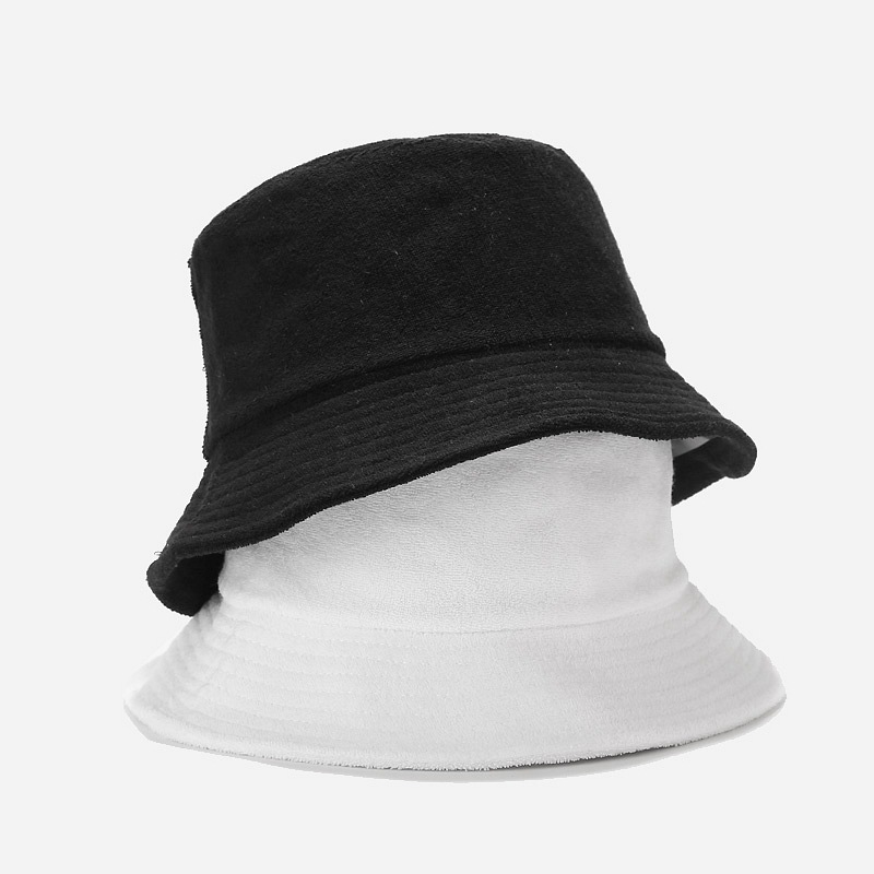 INS nuevo estilo toalla tablero de luz sombrero de pescador de los hombres de moda Otoño e Invierno estilo japonés artístico fresco sombrero de lavabo de color sólido para niños image 4